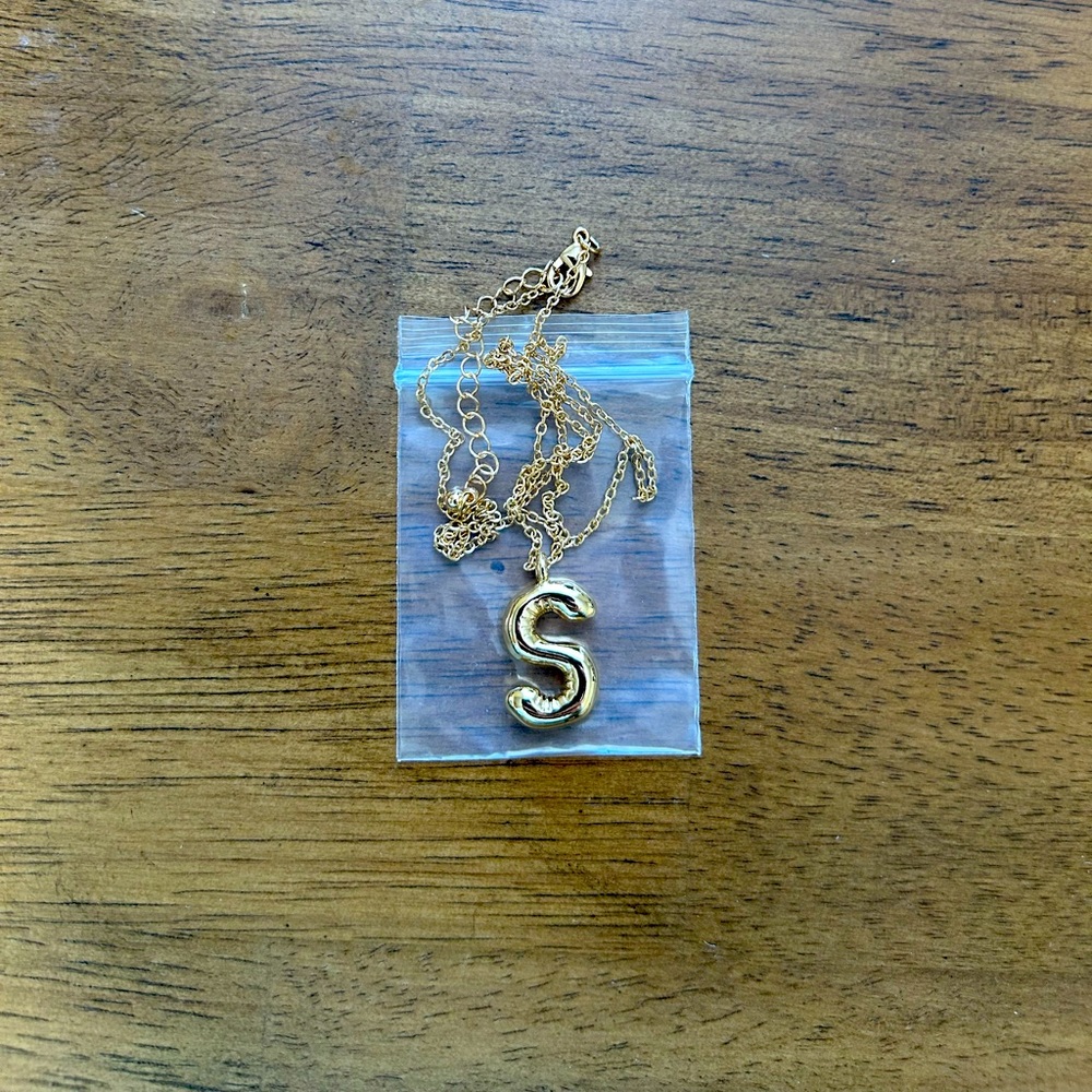 Letter S Necklace - NWT